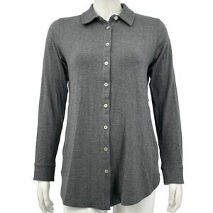 Soft Surroundings Top Womens Small Cool Breeze Gray Modal Minimalist Staple Work